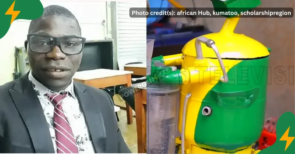 Water‑Powered 1kW Gene.rator Runs 6 Hrs on 1 L. Photo credit(s): african Hub, kumatoo, scholarshipregion